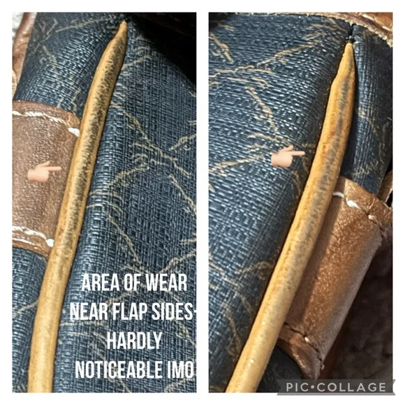 Vintage Longchamp Crossbody Bag-Leather-Brown Tones/Black-Flap Snap Closure - Picture 17 of 17